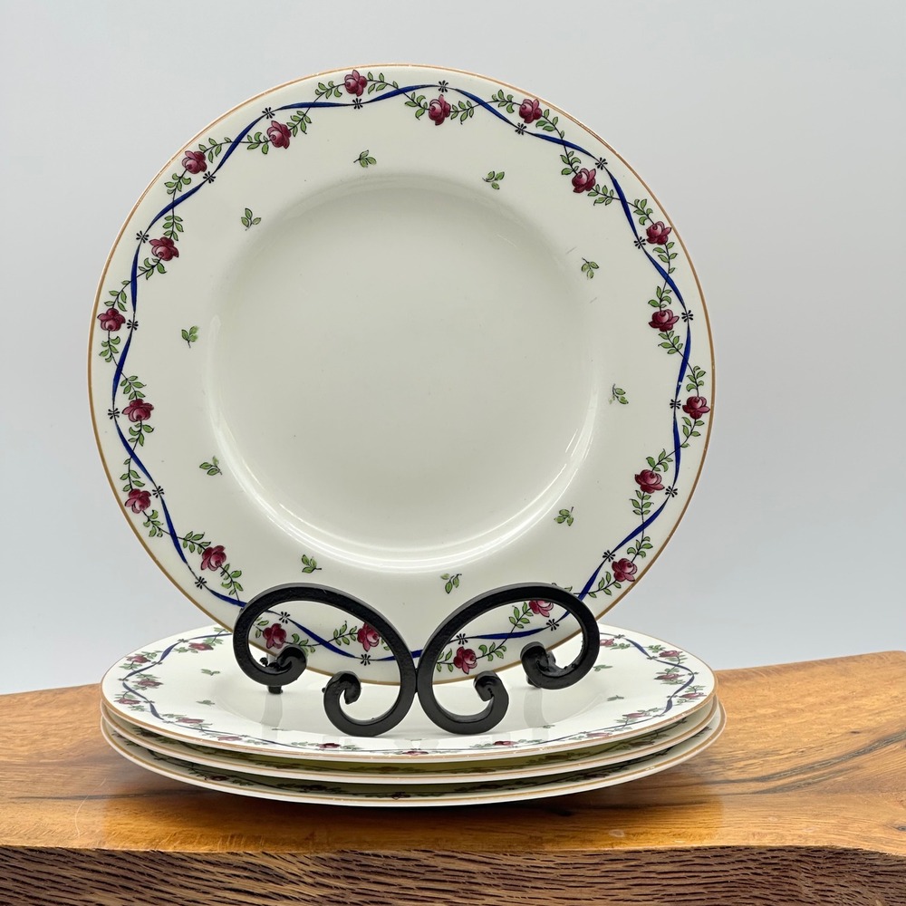 Royal‎ Worcester England The Riga Jones McDuffee Stratton Salad Plates Set of 4